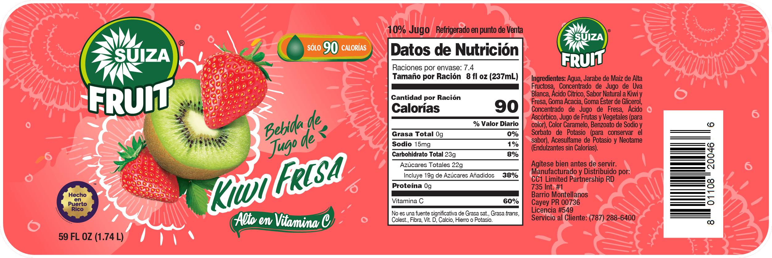 Jugo de kiwi fresa Suiza